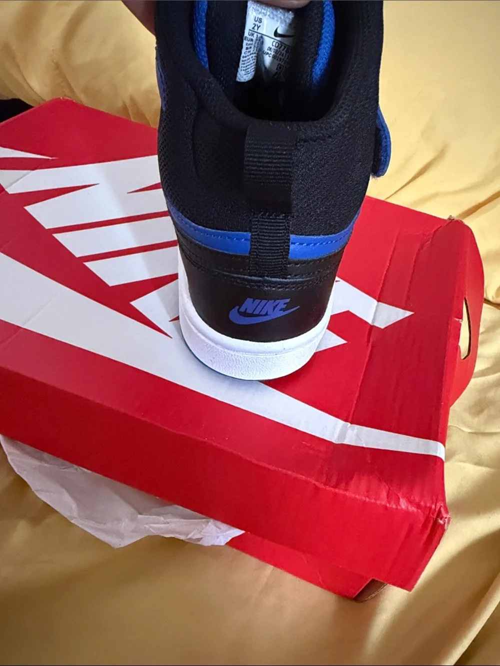 Nike Kids Mid-Top Sneakers in Royal Blue and Black